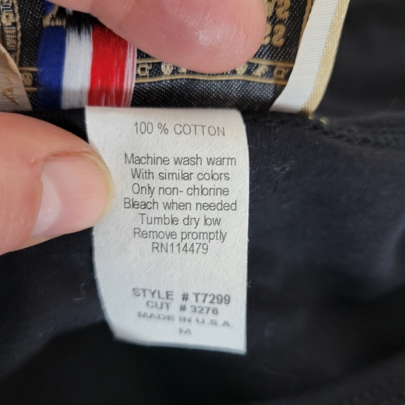 Womans Don't Mess with Texas Black 3/4 sleeve USA Made T shirt Size Med - Picture 7 of 7